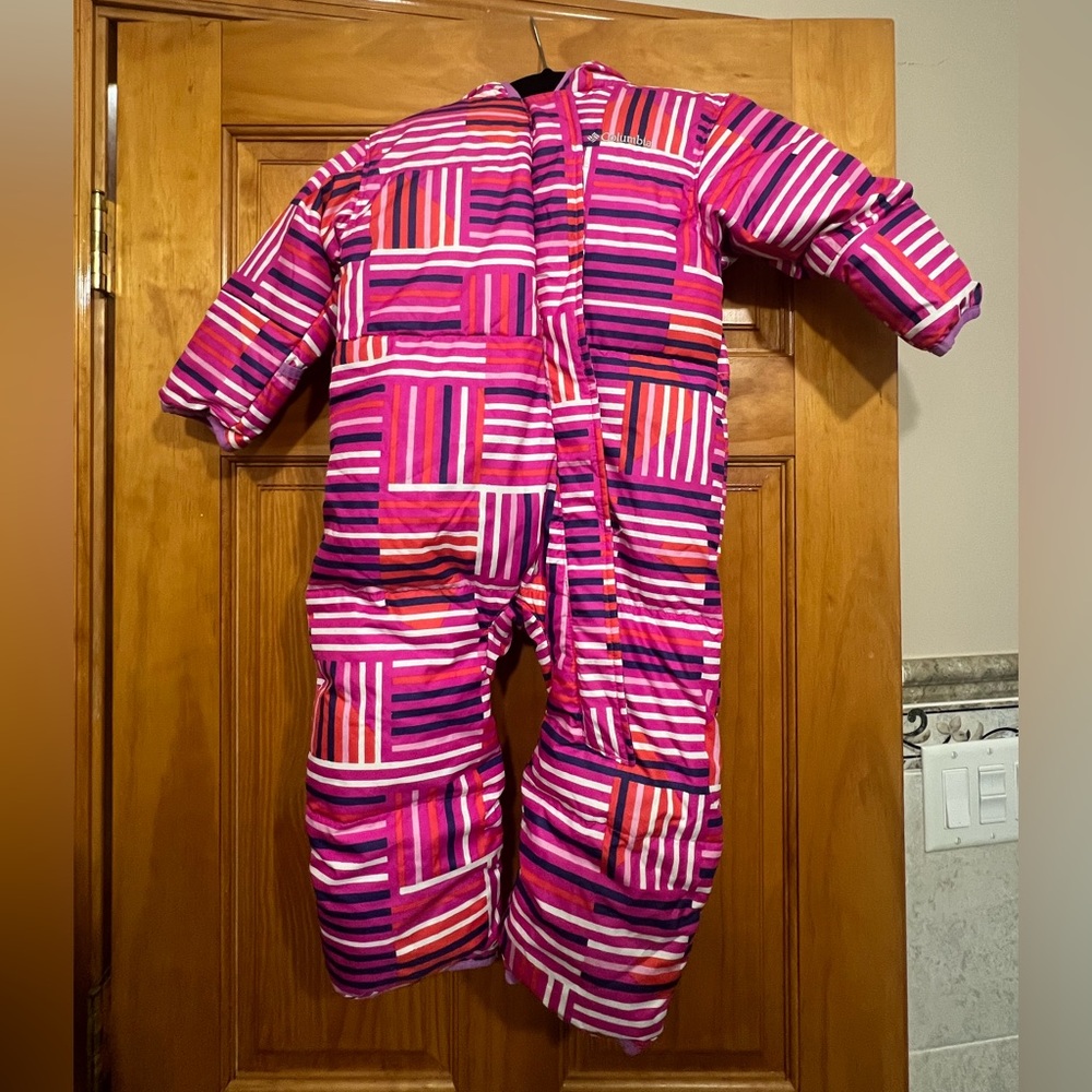 Columbia - Pink Striped Snowsuit for Toddlers (18-24 Months)